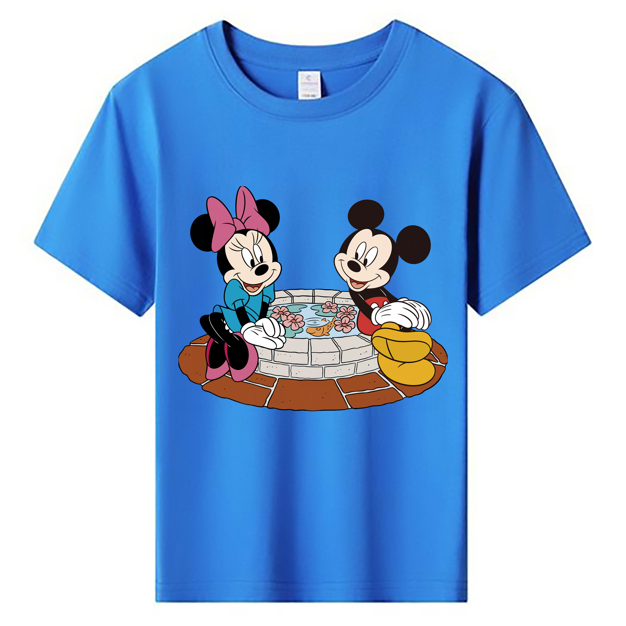 （画像用） ミッキーマウス Mickey Mouse 綿100％キッズTシャツ（フロントプリント）